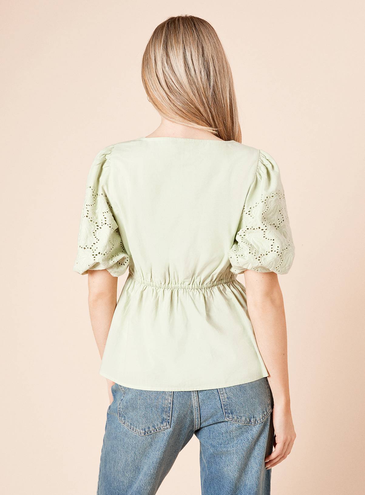 DOROTHY PERKINS Cutwork Sleeve Poplin Blouse 10 - Image 4